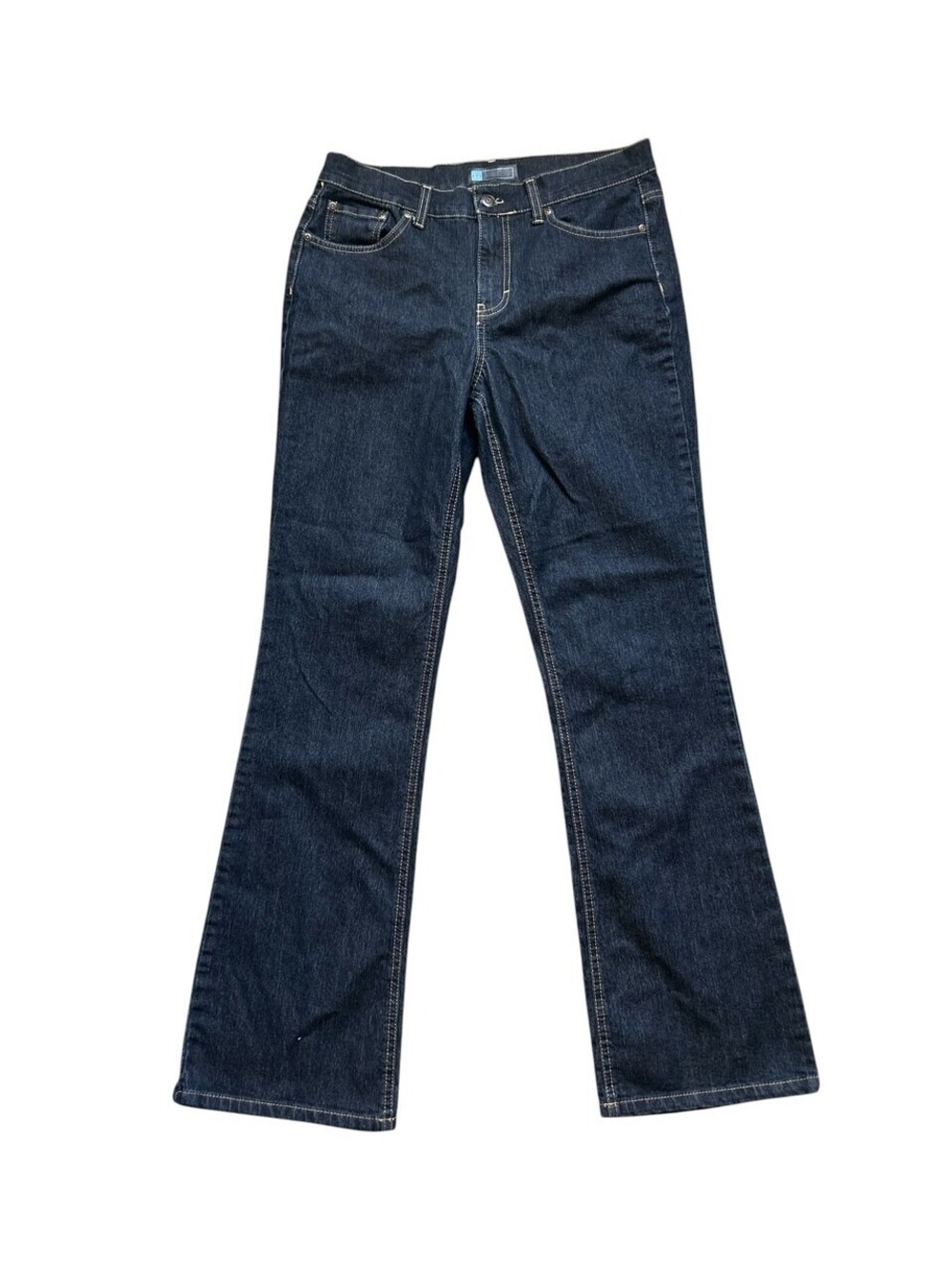 Vintage Relativity Jeans Size 8 Flare Y2K Western Dark Denim Boho 32" Inseam